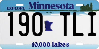 MN license plate 190TLI