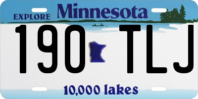 MN license plate 190TLJ