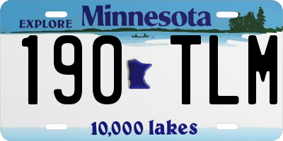 MN license plate 190TLM