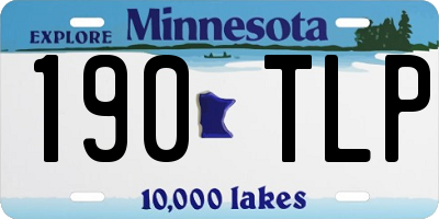 MN license plate 190TLP