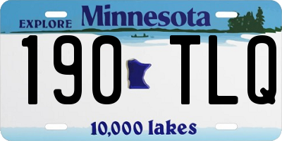MN license plate 190TLQ