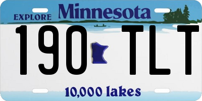 MN license plate 190TLT