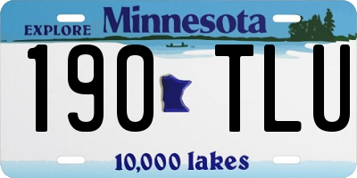 MN license plate 190TLU