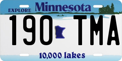 MN license plate 190TMA