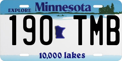 MN license plate 190TMB