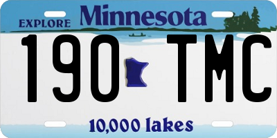MN license plate 190TMC