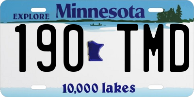 MN license plate 190TMD
