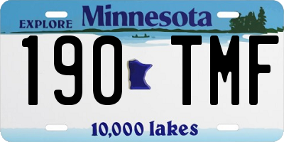MN license plate 190TMF