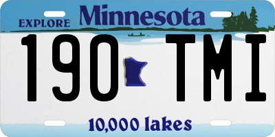 MN license plate 190TMI