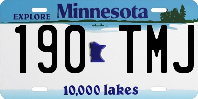 MN license plate 190TMJ