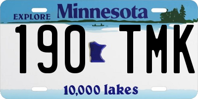 MN license plate 190TMK