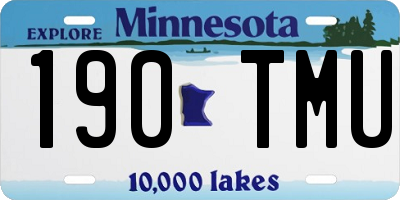 MN license plate 190TMU