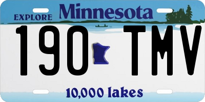 MN license plate 190TMV