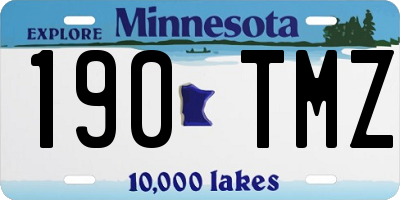MN license plate 190TMZ