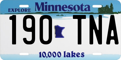 MN license plate 190TNA