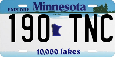 MN license plate 190TNC