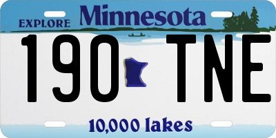 MN license plate 190TNE