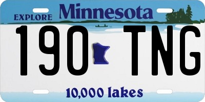 MN license plate 190TNG