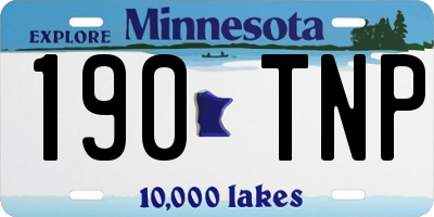 MN license plate 190TNP