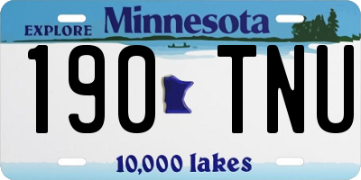 MN license plate 190TNU