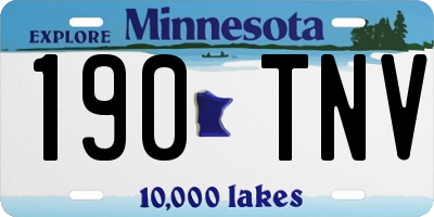MN license plate 190TNV
