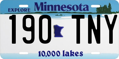 MN license plate 190TNY