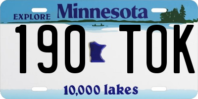 MN license plate 190TOK