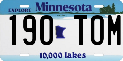 MN license plate 190TOM