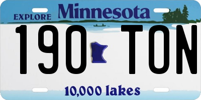 MN license plate 190TON