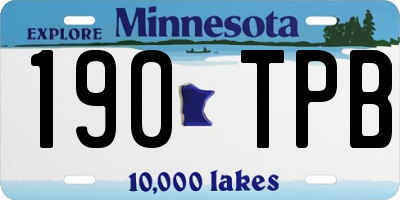 MN license plate 190TPB