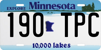 MN license plate 190TPC