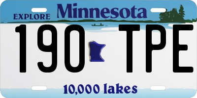 MN license plate 190TPE