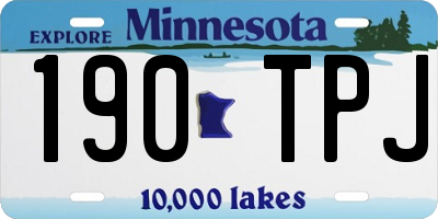 MN license plate 190TPJ
