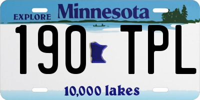 MN license plate 190TPL
