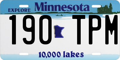 MN license plate 190TPM