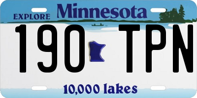 MN license plate 190TPN