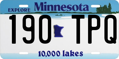 MN license plate 190TPQ