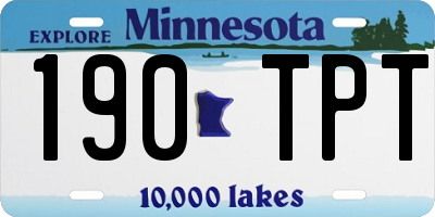 MN license plate 190TPT
