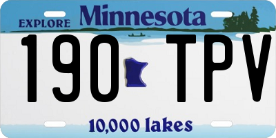 MN license plate 190TPV