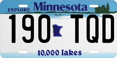 MN license plate 190TQD