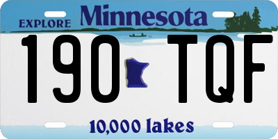 MN license plate 190TQF