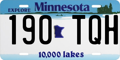 MN license plate 190TQH