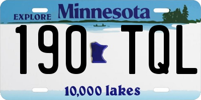 MN license plate 190TQL