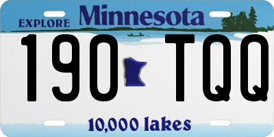 MN license plate 190TQQ