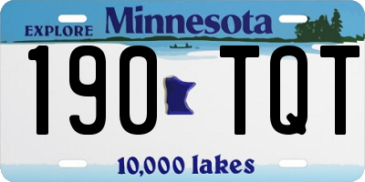 MN license plate 190TQT