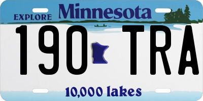 MN license plate 190TRA