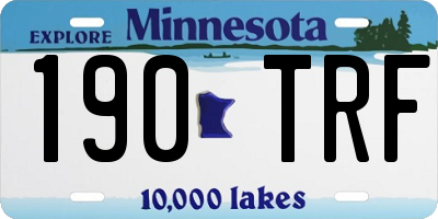 MN license plate 190TRF
