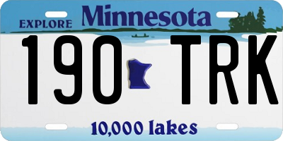 MN license plate 190TRK