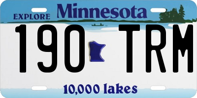 MN license plate 190TRM