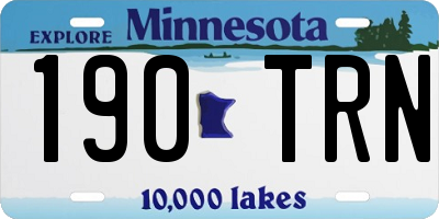 MN license plate 190TRN